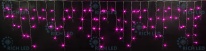 Светодиодная бахрома Rich LED 3х0.5 м, прозрачный провод, розовая, RL-i3*0.5-T/P