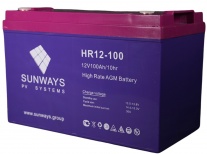Аккумуляторная батарея SUNWAYS HR 12-100 (12В, 100Ач)