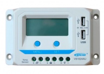 Контроллер заряда EPSolar VS1024AU (PWM, 10A, 12/24В, LCD дисплей, USB)