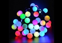 Светодиодная гирлянда Super LED Шарики 2.5 см, разноцветная, 100 светодиодов, 15м