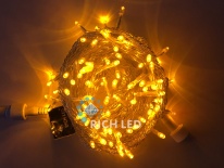 Светодиодная гирлянда Rich LED 10 м, 100 LED, 24 В, соединяемая, желтая, прозрачный провод, RL-S10C-24V-T/Y
