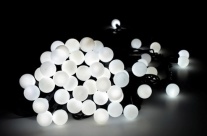 Светодиодная гирлянда Super LED Шарики 2.5 см, холодная белая, 100 светодиодов, 15м